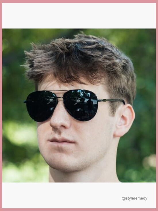 Metal Frame Aviator Sunglasses, Oversized UV400 Lenses, Shatterproof main image 5